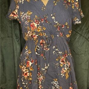 Xhilaration Navy Floral Mini Dress